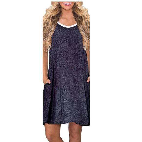 Socialite Baseball tee Swing Dress with Pockets! Size Medium - Picture 1 of 8